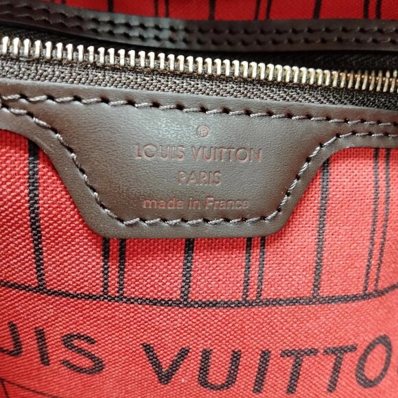 187642BJ (X6) Louis Vuitton Tote Bag Neverfull PM Brown Damier - Picture 7 of 9